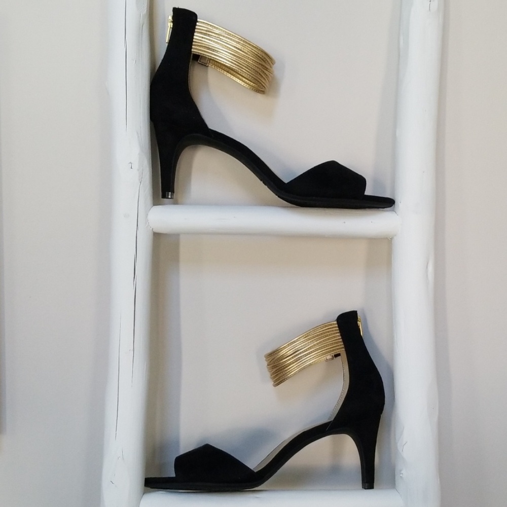 - Aerosoles heels with Gold ankle straps